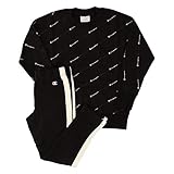 Champion Kinderbekleidungs-Set, modisch, atlhetisch, Sport, Mode, Fitnessstudio, Freizeit, Schule, Mädchen, Rundhalsausschnitt, Anzug Gr. 13-14 Jahre, Schwarz