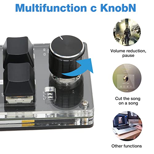 Annadue 6 Keys Mini Keypad, Mechanical Gaming Keypad Wired USB Wireless ...