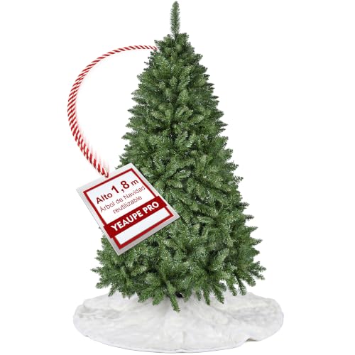 YEAUPE PRO Árbol de Navidad Artificial 180cm Superfrondoso de Material PVC