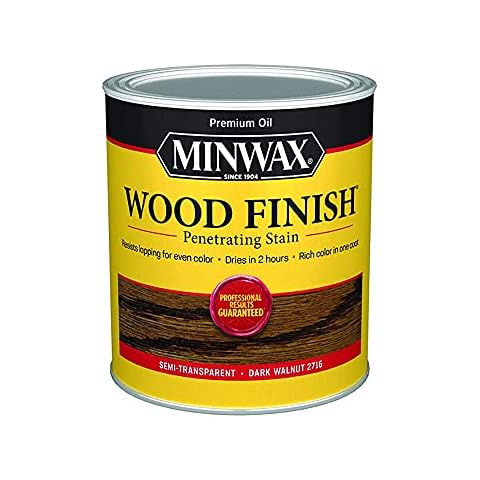 Minwax, Wood Finish Stain, Dark Walnut, 8oz, 227164444 Cover