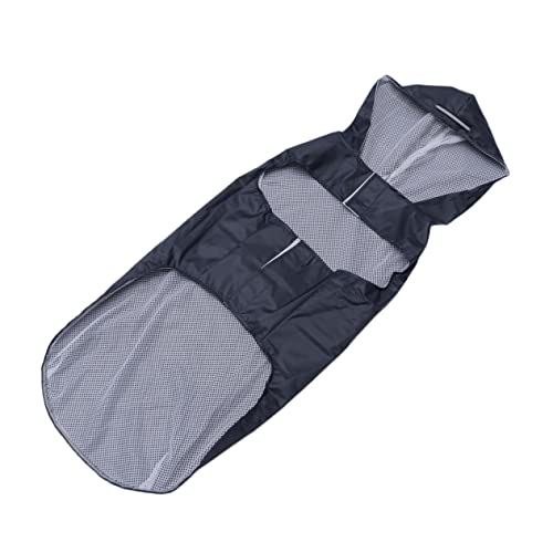 CIYODO Reflective Hooded Dog Raincoat Pet Poncho for Big Dogs Puppy Rain Jacket Button Design
