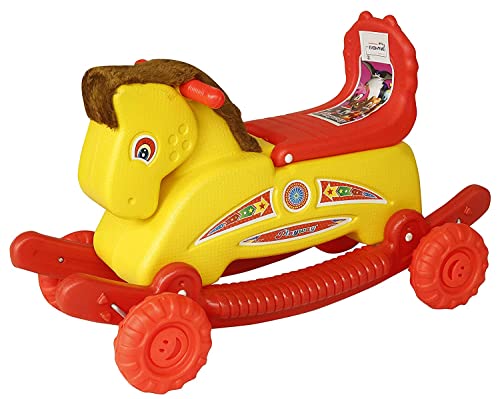 Image of Haristar Riding Horse for Kids /Baby Horse Rider for Kids 1-5 Years- khilona Baby boy Toys 5 Years (mangolia Yellow)