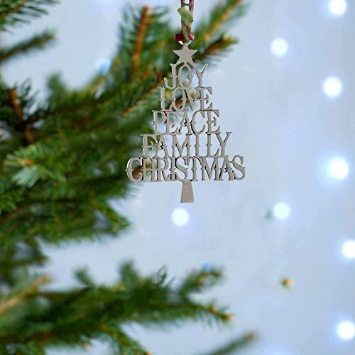Vizoe Solid Pewter Christmas Tree Ornament Hanging Metal Christmas Decorations Holiday Ornaments Hanging Pendants Decoration For Home Party Xmas Tree Décor (Christmas Tree) #TOP2