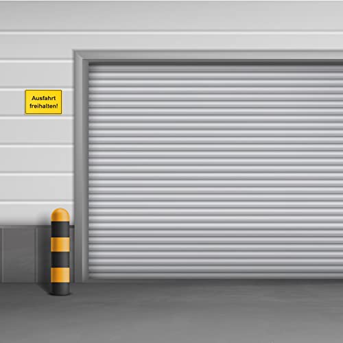 Hinweisschild Ausfahrt freihalten!, 1 Stück, 30 x 20 cm, 2,7 mm starkes PVC Schild mit Bohrlöchern, Ausfahrt Parkverbot für Innen- und Außenbereich, Einfahrt Schilder, Privatgrundstück Warnschild