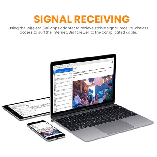 Image of Techie USB WiFi Adapter 300Mbps Wireless Dongle for PC TV Box Laptop
