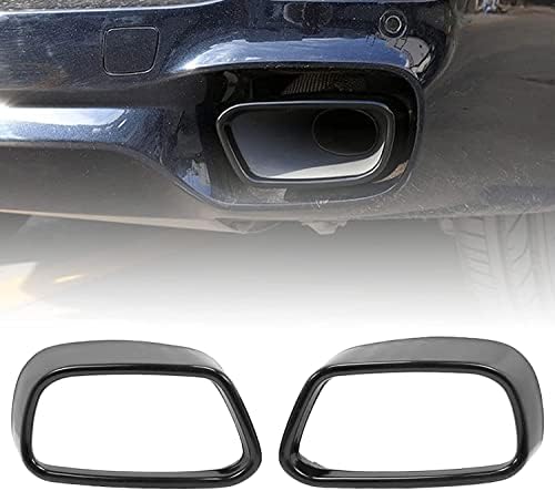 YIWANG Black Stainless Steel Tail Throat Vent Decorative Car Accessories For BMW X5 F15 X6 F16 2014-2019(Suitable For M Sports Version)