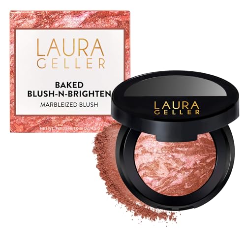 Image of LAURA GELLER NEW YORK Baked Blush-n-Brighten for Mature Skin - 06 Sunswept - Powder Blush Won't Settle into Fine Lines - Buildable Natural Finish - Longlasting Formula - Made in Italy