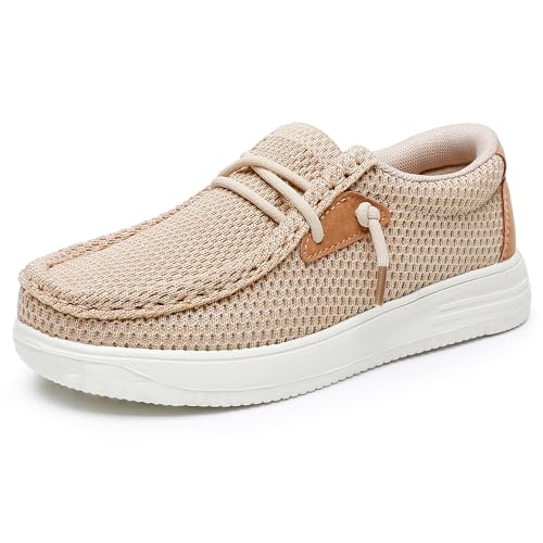 Felabo Kids Boys Girls Slip-On Casual Loafers Canvas Walking Shoes Comfortable & Lightweight (Toddler/Little Kid/Big Kid)