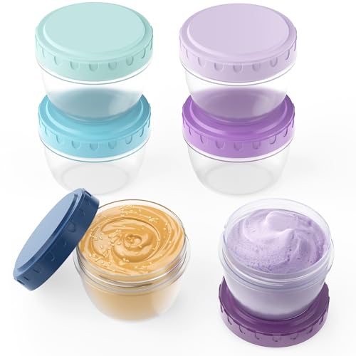 2.7oz 6 Pack (Gradient Color) Salad Dressing Containers to Go, Co...