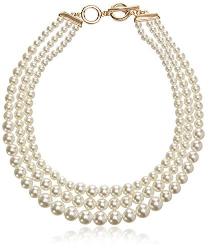 Statement Collar Necklace with Glass Accents