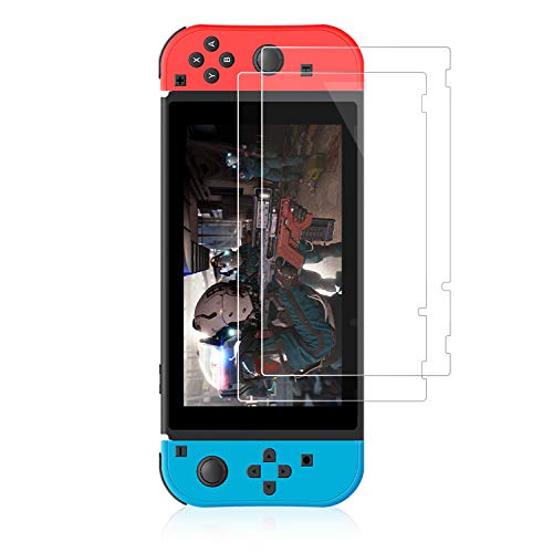 ?2 Pack?Tempered Glass Screen Protector Compatible with Nintendo Switch,Ultra-clear Transparent Anti-Scratch Screen Protector for Switch Lite (Nintendo Switch)