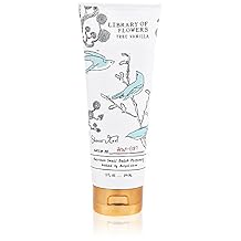 Library of Flowers True Vanilla Shower Gel, 8 fl oz, 236 ml, Bergamot, Dark Vanilla & Amber, Moisturizing Shea Body Wash, Luxury Hydrating Womens Liquid Soap