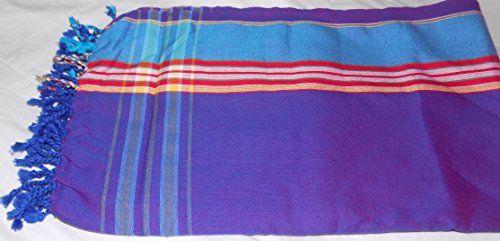 Jackielyna African Kikoy - Purple Striped Cotton Scarf for Women Beachgoers4