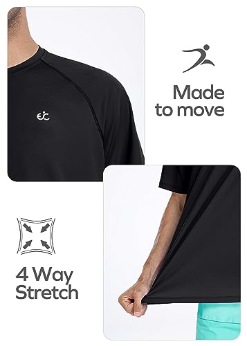 Men's Swim Shirt Quick Dry Sun Shirts UPF50+ Rash Guard for Men Short Sleeve UV Sun Protection Beach Shirts 6