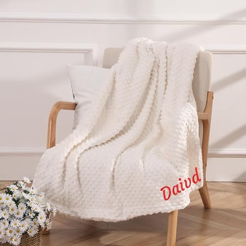 Couverture brodée bébé blanche pour des nuits douces en grand format - 2