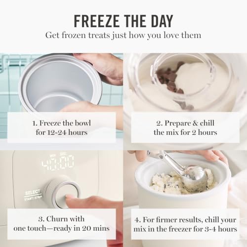 [Prime] $39.99 | Martha Stewart Ice Cream Maker Machine, 2QT Double Insulated Freezer Bowl - image 3
