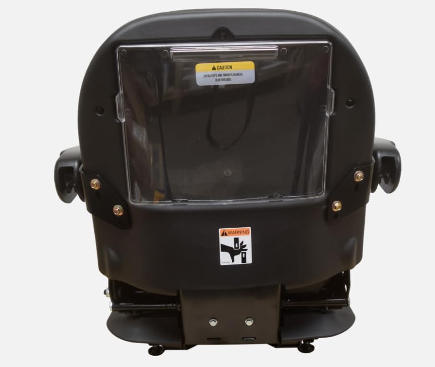 Skid Steer Replacement Seat with Suspension; Compatible with New Holland L170, L175, L180, L185, L190, L213, L215, L218, L220, L223, L225, L230, L554, L565, L775, L778, L779, LS140; 315111BK