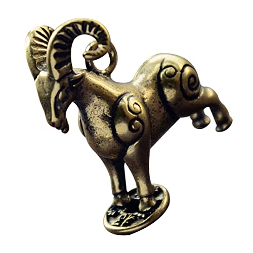 ABOOFAN Adornos Figuras De Llaves De Coche Té Mascota Mini Figura De Cabra Oveja para Decoración Colección De Estatuas De Ovejas De Escritorio Estatua del Zodiaco Decoración Estatura De