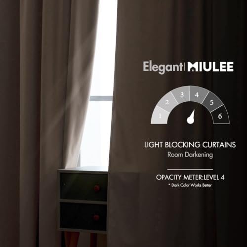 Image of MIULEE Velvet Curtains 52x90 inches 2 Panels Cream Beige Blackout Curtains | Luxury, Bedroom Living Room, Thermal Insulated, Super Soft Window Drapes, Rod Pocket & Back Tab