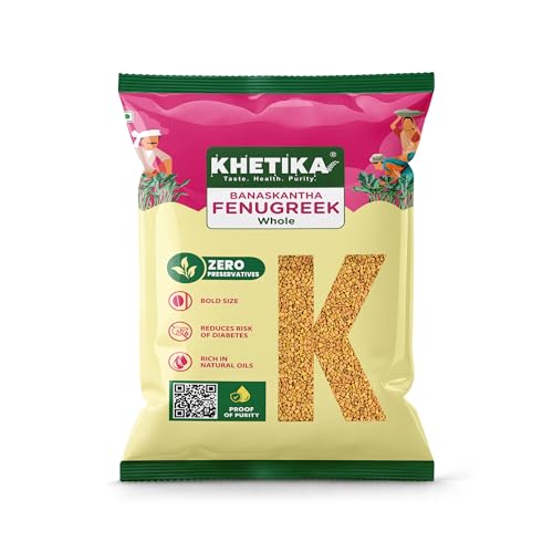 Image of Khetika Whole Methi Dana 200g | Banaskantha Whole Fenugreek Seeds | Preservative free | Rich in Antioxidants.