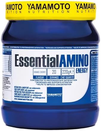 YAMAMOTO NUTRITION Essential Amino Energy 220g - Acides Aminés Essentiels + Caféine & Vinitrox™ pour Énergie Pré-Entraîn