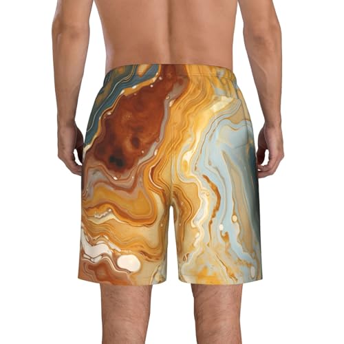 Men's Swim Trunks Quick Dry Board Shorts Mens Bathing Suit Swimsuits Marble Modern Art Beach Shorts with Pockets4