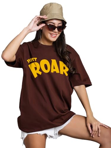 Image of LEOTUDE Oversized Cotton Blend Printed Women's T-Shirts Combo (Pack of 3)