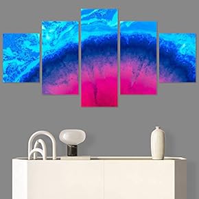 SIGNWIN 5 Panel Canvas Wall ArtAbstract Colorful Decorative...