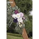 Faux Flower Swag Set of 2 for Wedding Welcome Signs Floral Swag Wedding Reception Ceremony Signs Decor (Lavender & Cream) - Image 4