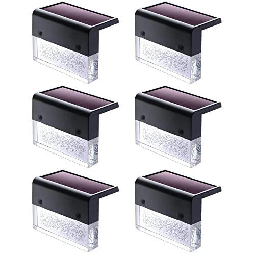 Denicmic Solar Deck Lights Outdoor Fence Solar Lights For Step, Railing, Wall, Pool Side Led Waterproof Warm White/Color Changing Patio Decor 6 Pack #TOP7