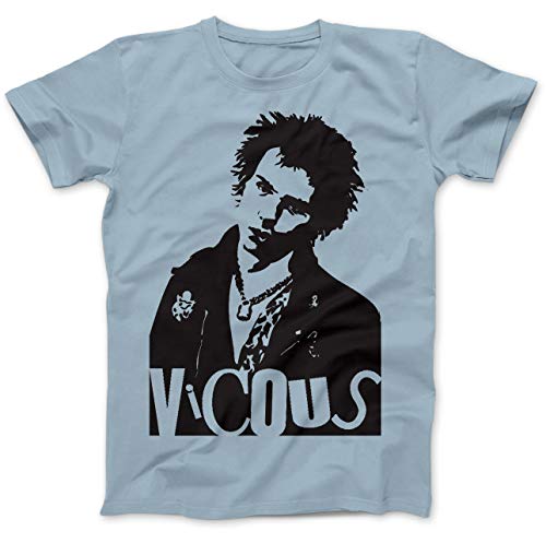 Image of Bees Knees Tees Sid Vicious Tribute T-Shirt Light Blue