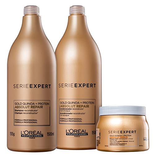 Kit L'Oréal Professionnel Serie Expert Absolut Repair Gold Quinoa + Protein Golden Salon Trio (3 Pr
