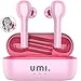Amazon Brand-Umi auricolari Bluetooth 5.0 ibridi con driver quad, impermeabili IPX7 Umibuds Cuffie Bluetooth senza fili Dual Dynamic altoparlanti in grafene con bassi profondi Stereo (rosa)