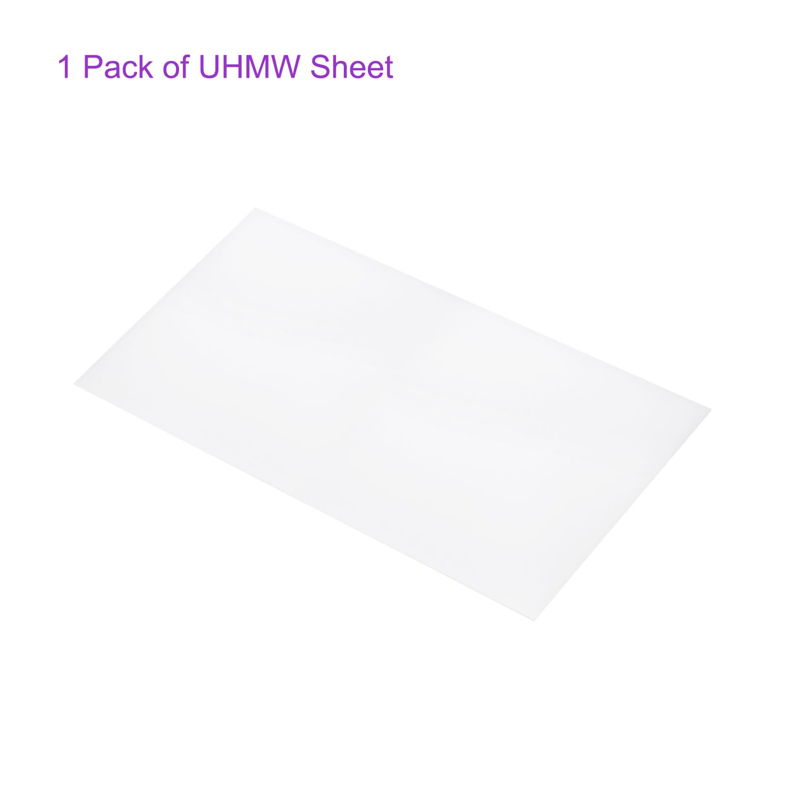 DMiotech Placas Plástico UHMW 24 X 48 X 1/8 Pulgadas, Polietileno Ultra Alto Peso Molecular, Tablero Polietileno Blanco Opaco Automoción, Química, Fabricación, Bricolaje