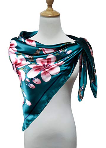 Image of Women's 35 inch Satin Square Silk Like Hair Scarves and Wraps Headscarf for Sleeping | Silk Feel Neckerchief, Hair Scarf, Fashion Bandana, Headscarf, Headband, Hair Wrap Sleeping, Daily Fashion Styling