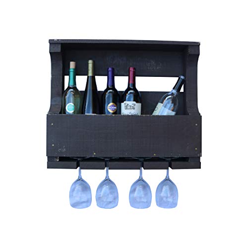 Soporte de madera para vino para pared 6 botellas miniatura 1
