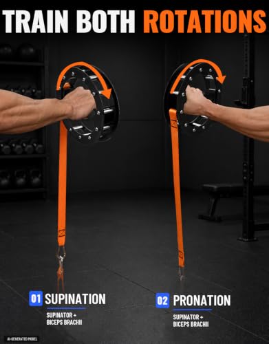 Image of Fitarc Wrist Rotation Trainer Forearm Pronation Supination Exerciser Roller