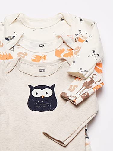 Image of Hudson Baby baby-boys Cotton Long-sleeve Bodysuits 5-pack