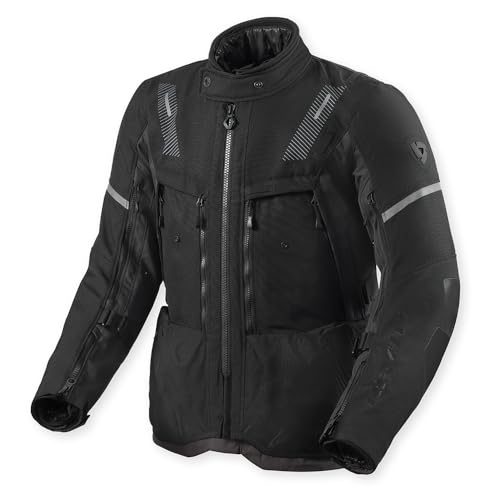 Revit Sand 5 H2O Blouson textile de moto, schwarz/grau, M