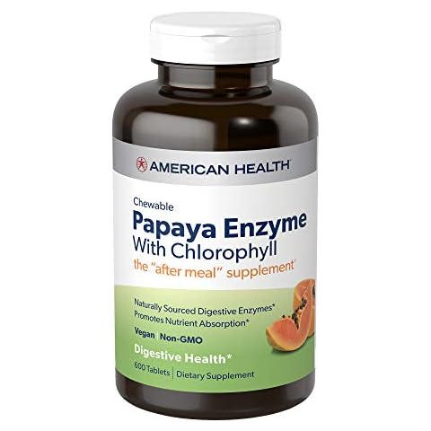American Health Papaya Enzyme with Chlorophyll Chewable Tablets Cover