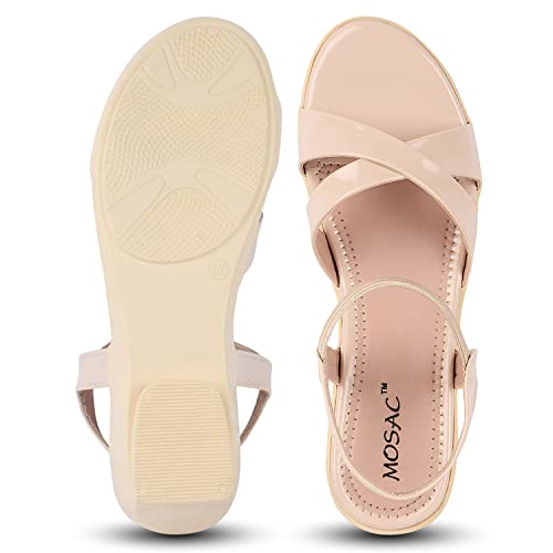Image of MOSAC Women's /Girls Stylish & Comfortable Wedge Platform Heel Sandals for Women & Girls