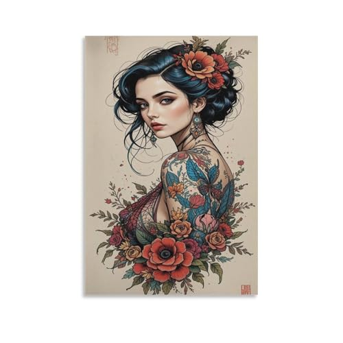 �V�`���^�g�D�[�X�^�C���Ƙa���C���X�g���w��Z�������|�X�^�[ �o�X���[�� �x�b�h���[�� ���r���O���� �L�����o�X �E�H�[���A�[�g �v�����g16x24inch(40x60cm)