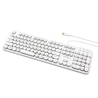 ミヨシ MCO レトロ風デザインUSBキーボード ブラック TRT-US01/BK レトロ風デザインUSBキーボード [TRT-US01] | ナカバヤシ株式