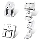 Kalevel 4pcs Zipper Foot Sewing Machine Presser Foot Set Invisible Snap on Narrow Zipper Foot...