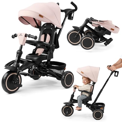 Tricycle pliable pour balades en famille et sorties au parc de 1 à 5 ans