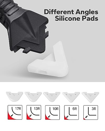 Yallo Caulking Tool, Stainless Steel Caulk Remover Tool & Grout Removal Tool, Caulk Remover Glass Glue Angle Scraper, Caulk Tool for Bathroom, Kitchen, Floor, Window, Sink Joint, Frame Seal - Thumbnail 3