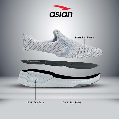 Image of ASIAN Wonderwalk Pro-13 Men's Walking Shoes | Lightweight, Breathable Sneakers with Arch Support, Cushioned Comfort & Durable Grip for Daily Walks