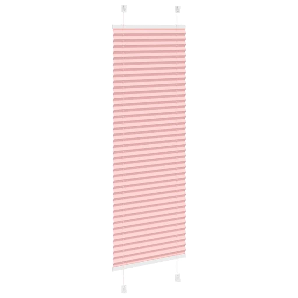 Plissee Rosa 50x150 cm, Polyester Blickdicht Sichtschutz Sonnenschutz, Jalousie Rollo Raffrollo Klemmfix oder Bohren, für Schlafzimmer Wohnzimmer Büro Fenster