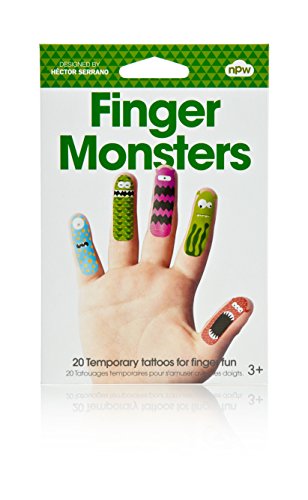 NPW-USA Finger Monsters Temporary Tattoos (20 Count)