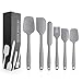 EKKONG Spatole in Silicone, Utensili da Cucina in Silicone Resistente al Calore Antiaderenti Utensili da Cucina in Silicone, Cottura in Silicone Utensili Set 6pcs (Grigio)
